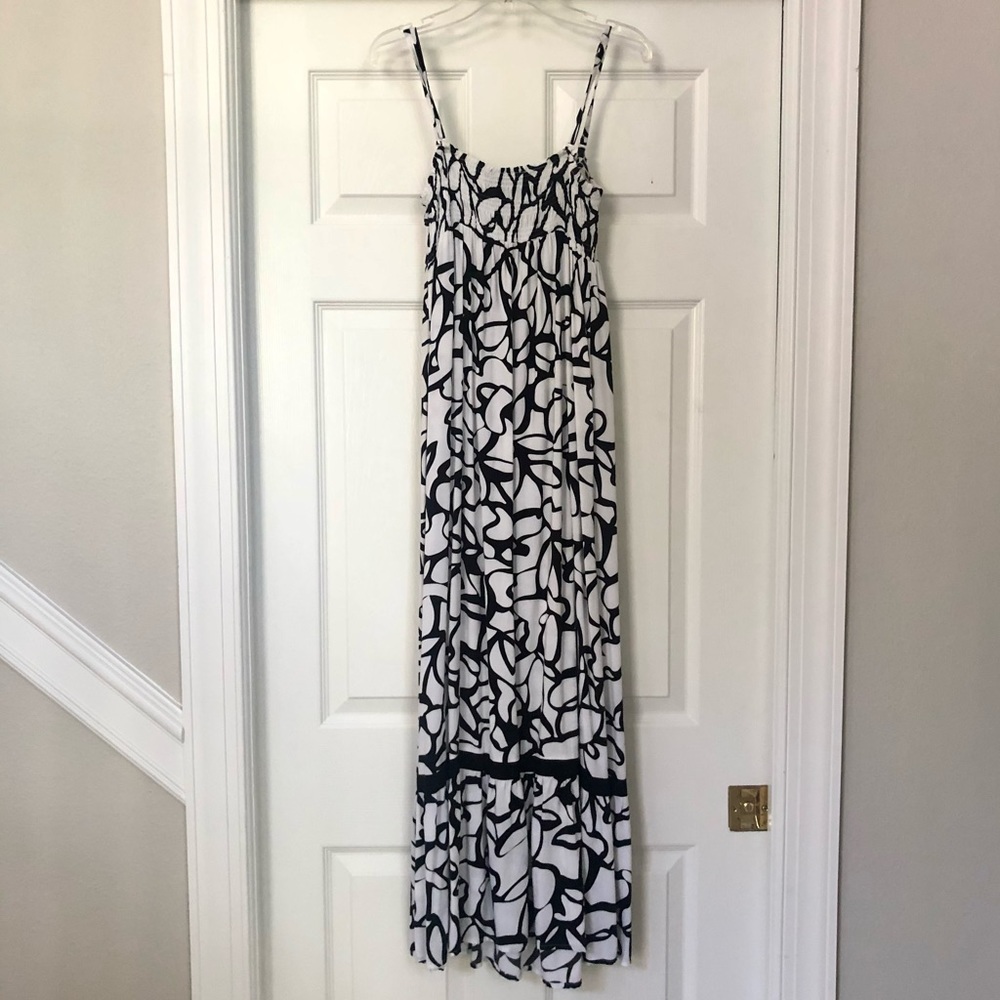 INC International Concepts Maxi Smocked Ruffle Dress - Picture 11 of 16